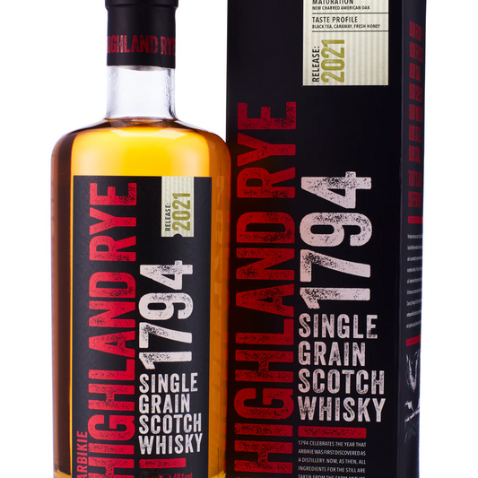 Arbikie 1794 Single Grain Highland Scotch Whiskey 2021 750ml