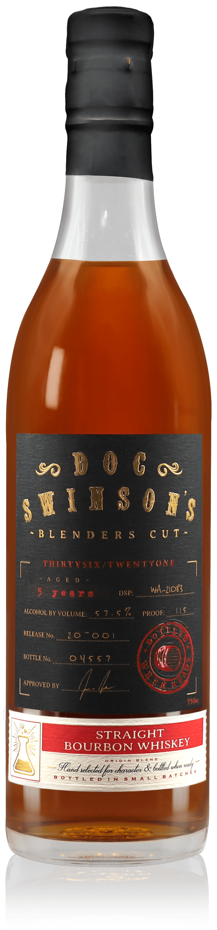 Doc Swinsons Blenders Cut Straight Bourbon Whiskey 750 ml