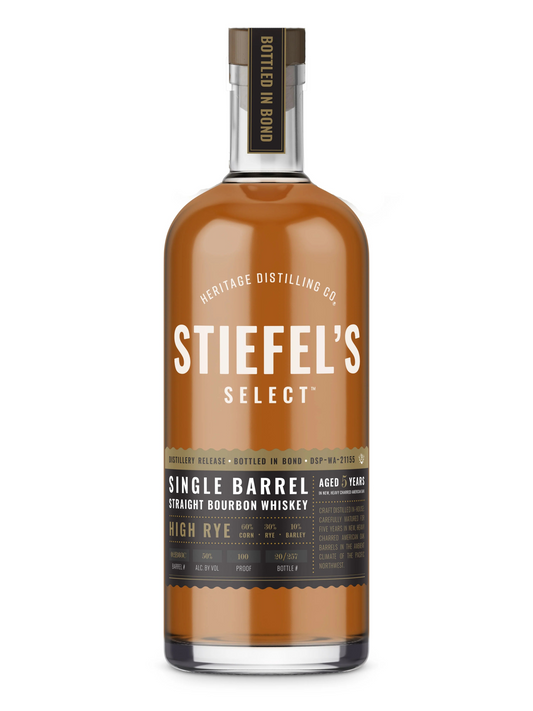 Heritage Distilling Co Stiefel's Singe Barrel High Rye 4 year 750 ML
