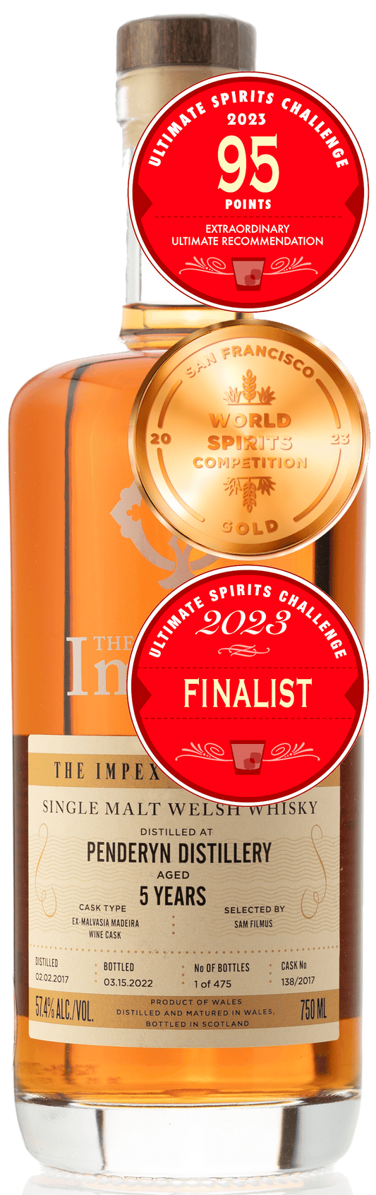 The ImpEx Penderyn 5 Year ex-Malvasio Madeira Cask 138 750ml