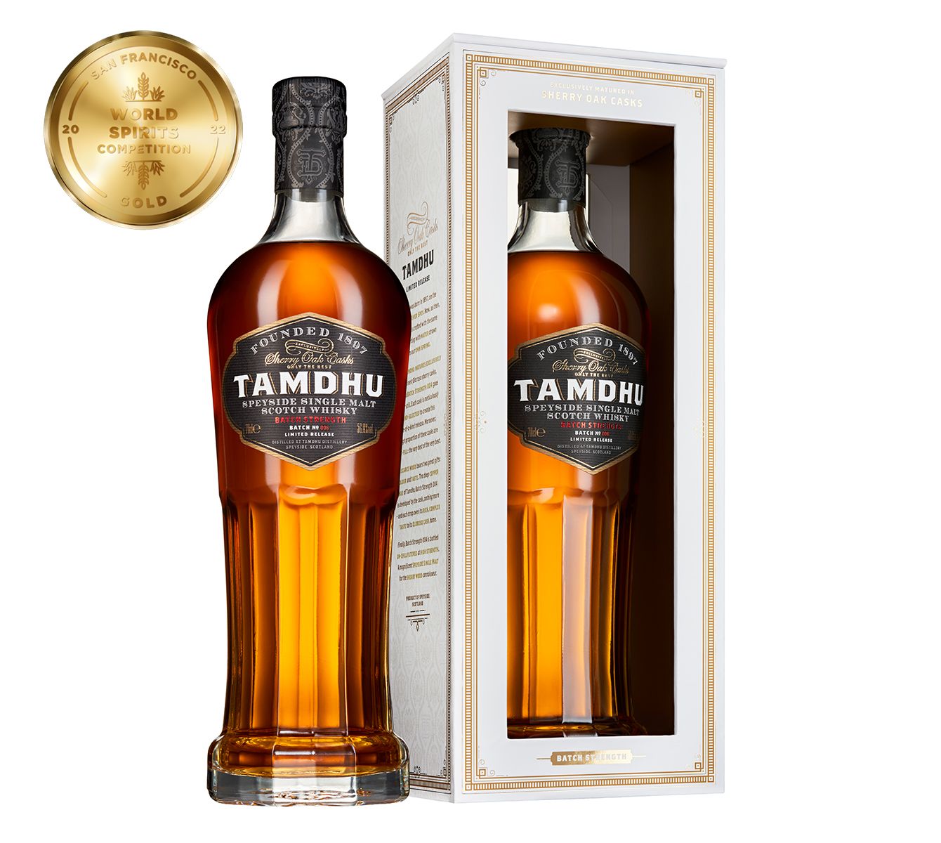 Tamdhu Speyside Single Malt Scotch Whiskey Batch Strength (Batch 006) Limited Release 750 ml