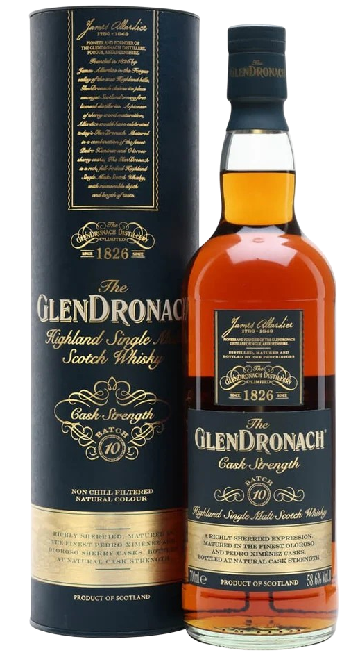 The Glendronach Cask Strength Highland Single Malt Scotch Whiskey (Batch 10) 750 ml