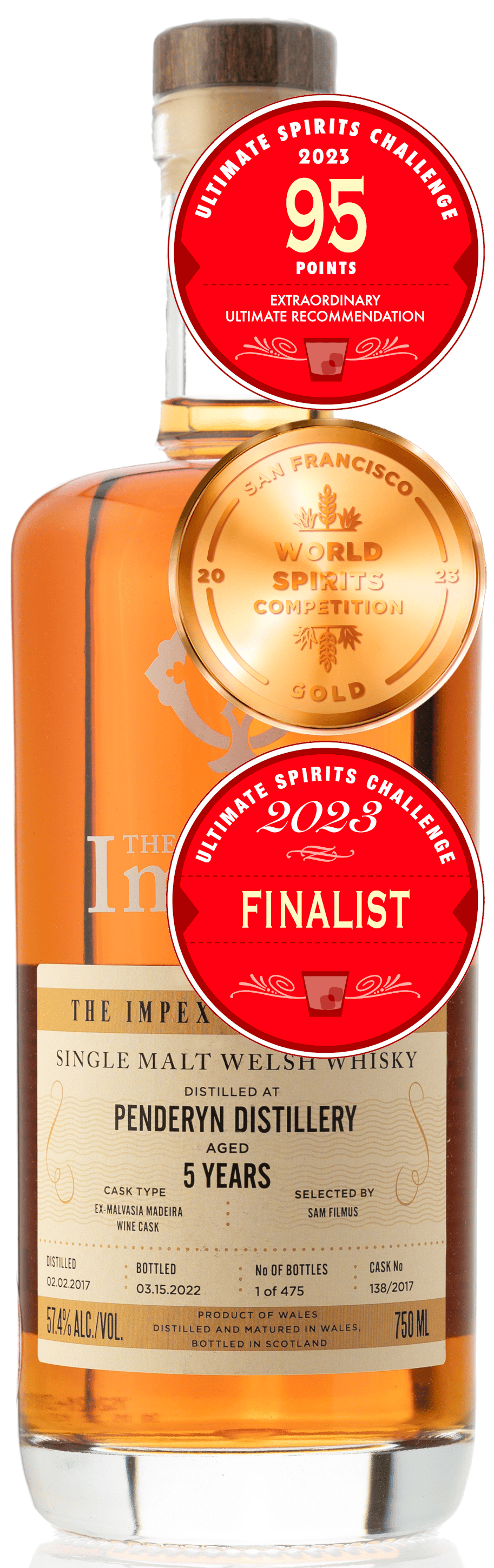 The ImpEx Penderyn 5 Year ex-Malvasio Madeira Cask 138 750ml