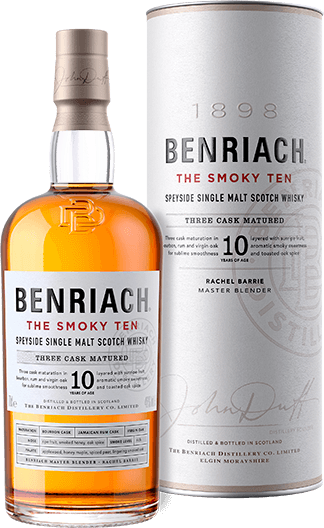 Benriach The Smoky Ten Speyside Single Malt Scotch Three Cask Matured 10 year 750 ml